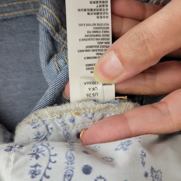 Free People We The Free Crvy Vintage Raw Hem Distressed Button Fly Jean Shorts - Picture 10 of 14